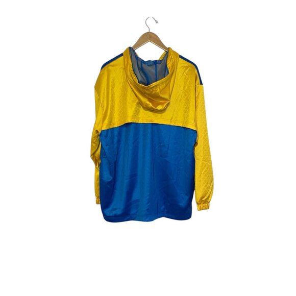 NWT Adidas Originals Adicolor 70s Colorblock Windbreaker Blue/Yellow Medium - Picture 2 of 10